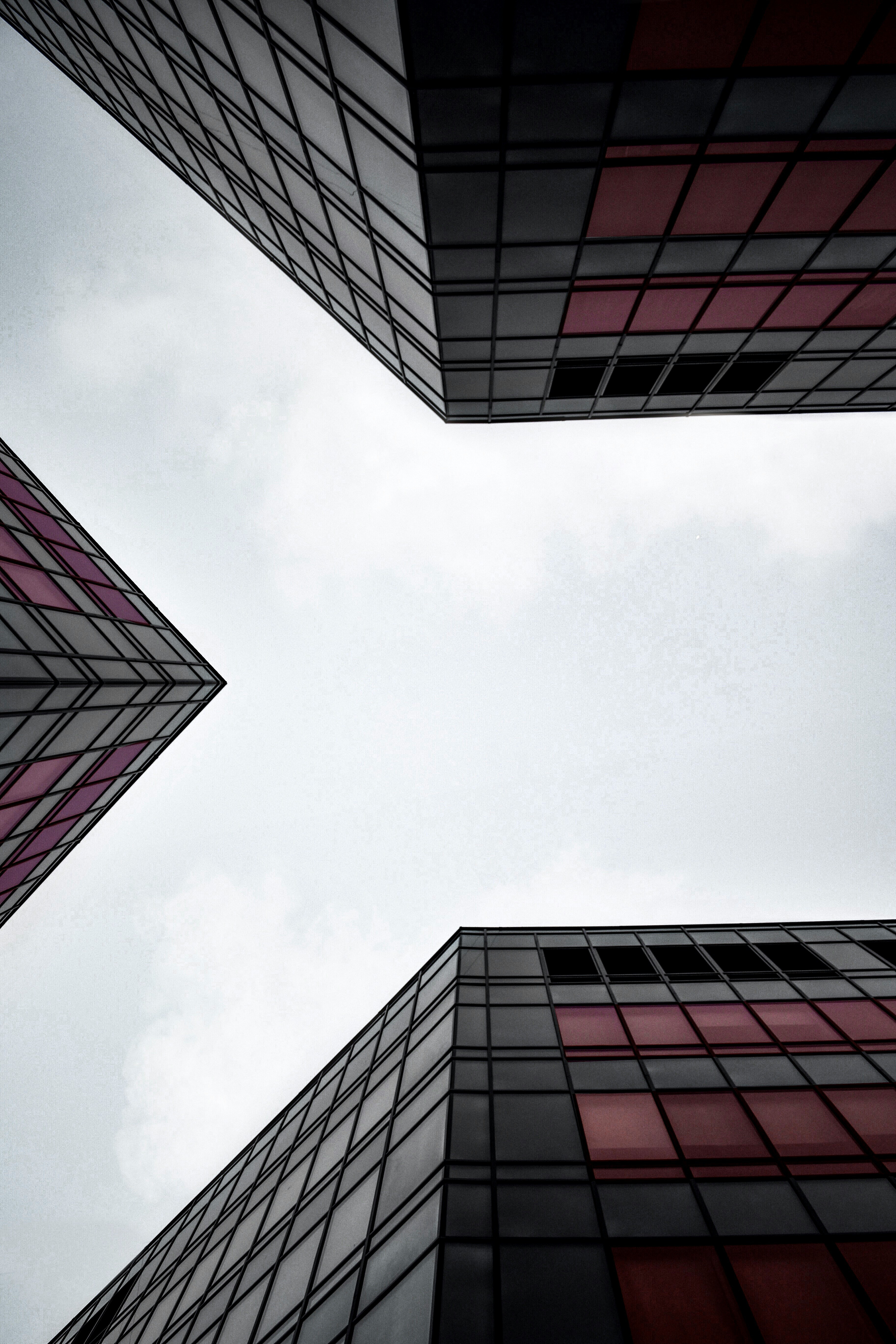 low angle photography of high rise building